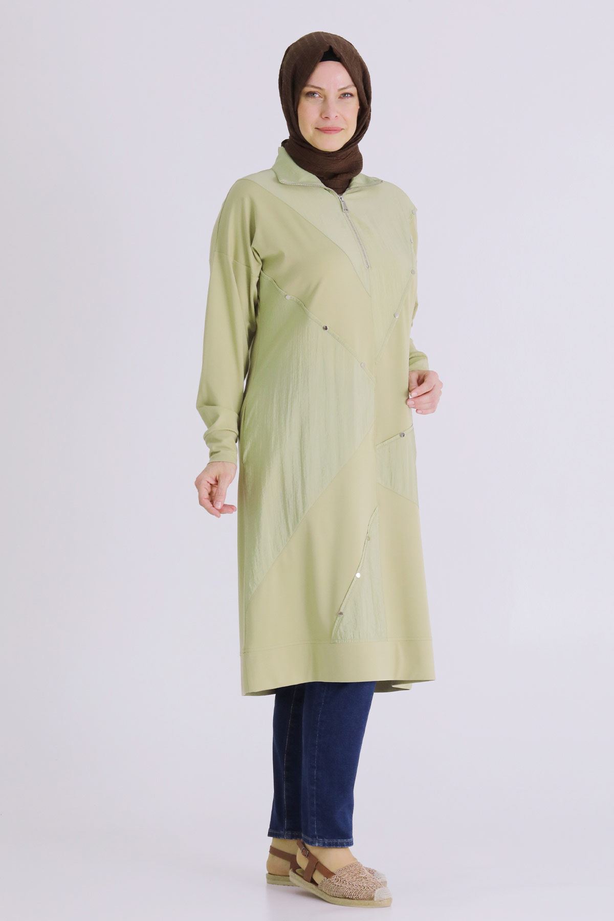 Büyük Beden Tesettür Tunik 20134 Ihlamur