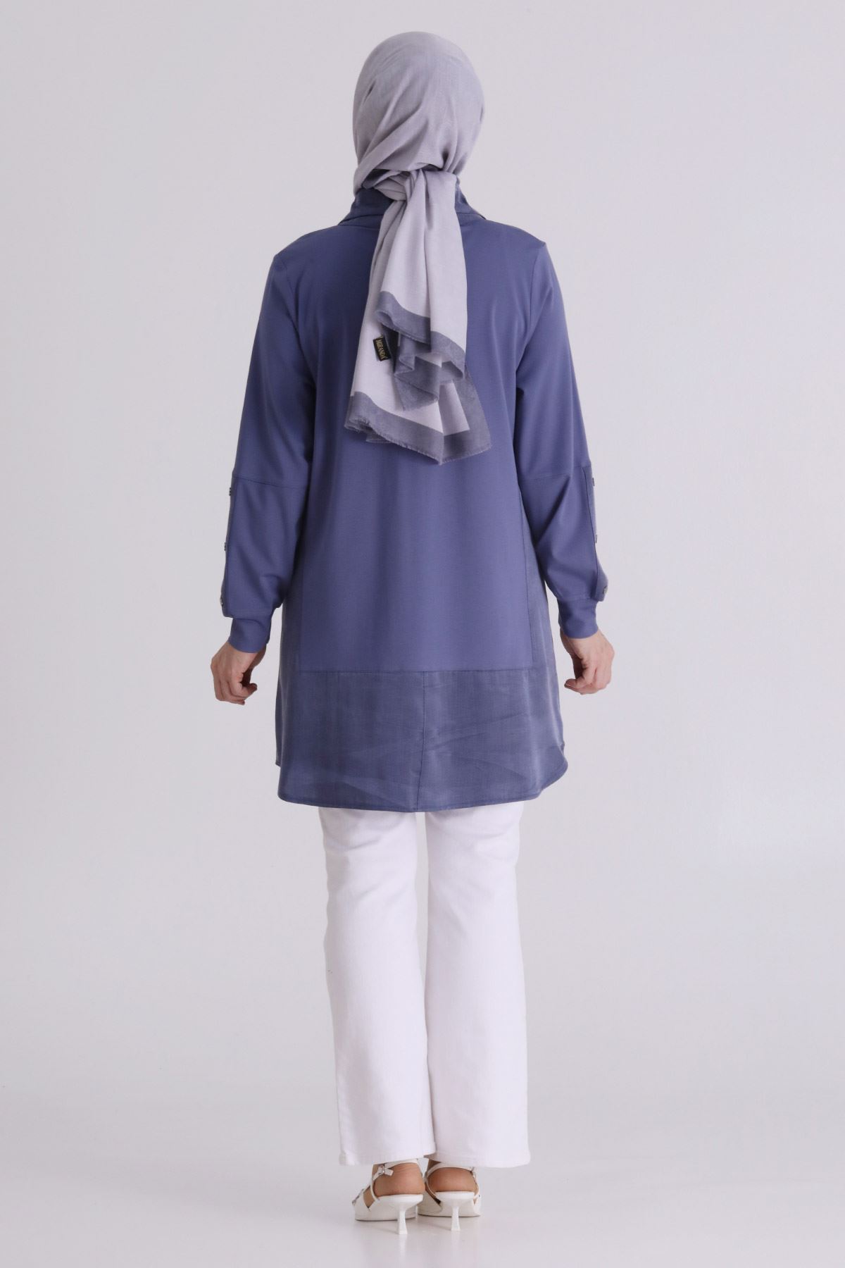 Büyük Beden Tesettür Tunik 20136 Morcivert