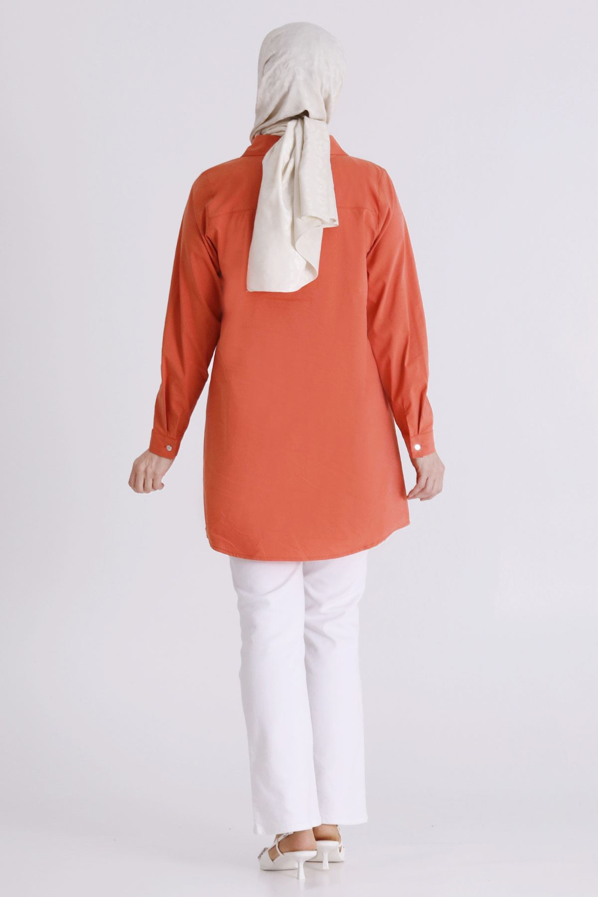 Büyük Beden Tesettür Tunik 2358 Şeftali