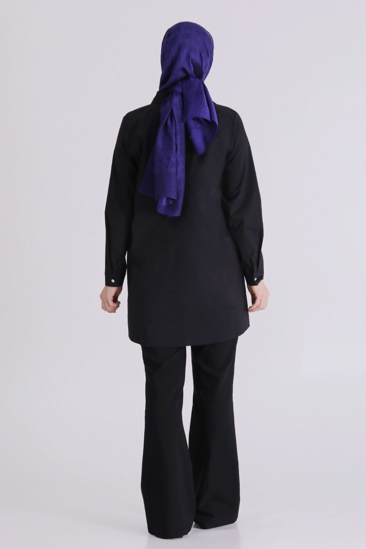 Büyük Beden Tesettür Tunik 2358 Siyah