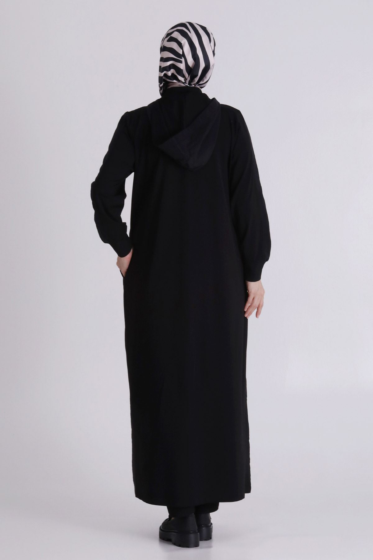 Büyük Beden Tesettür Ferace 28081 Siyah
