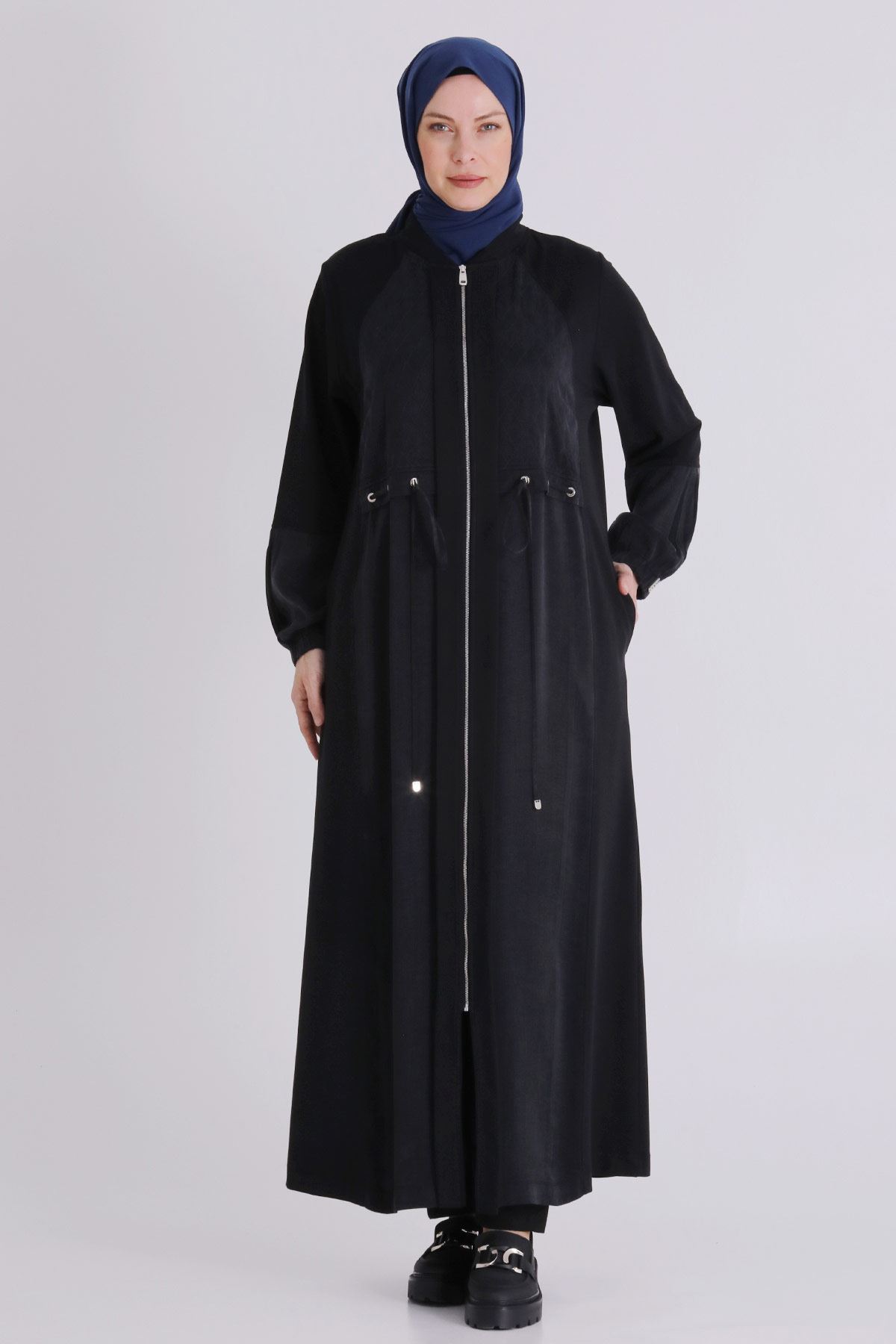 Büyük Beden Tesettür Ferace 28082 Siyah