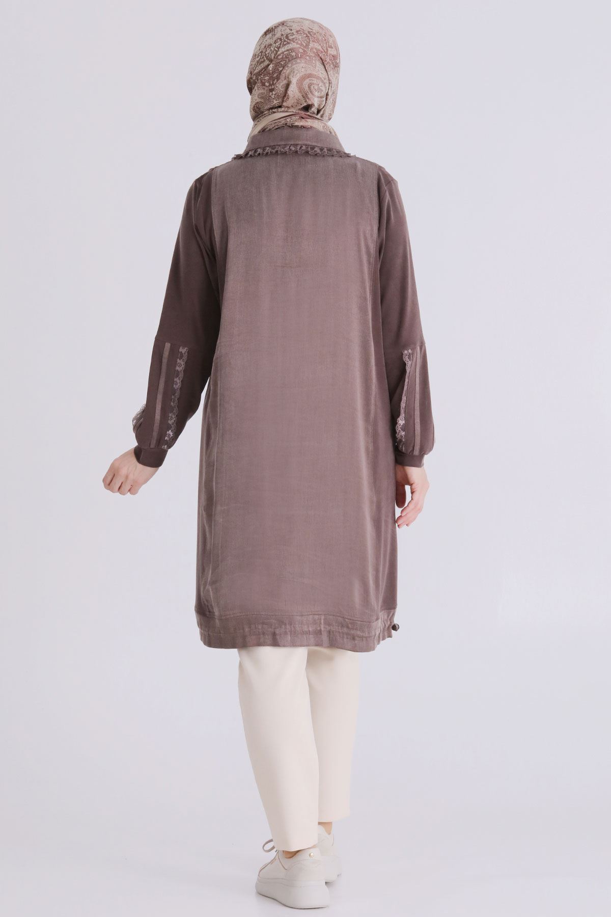 Büyük Beden Tesettür Tunik 20138 Kahve
