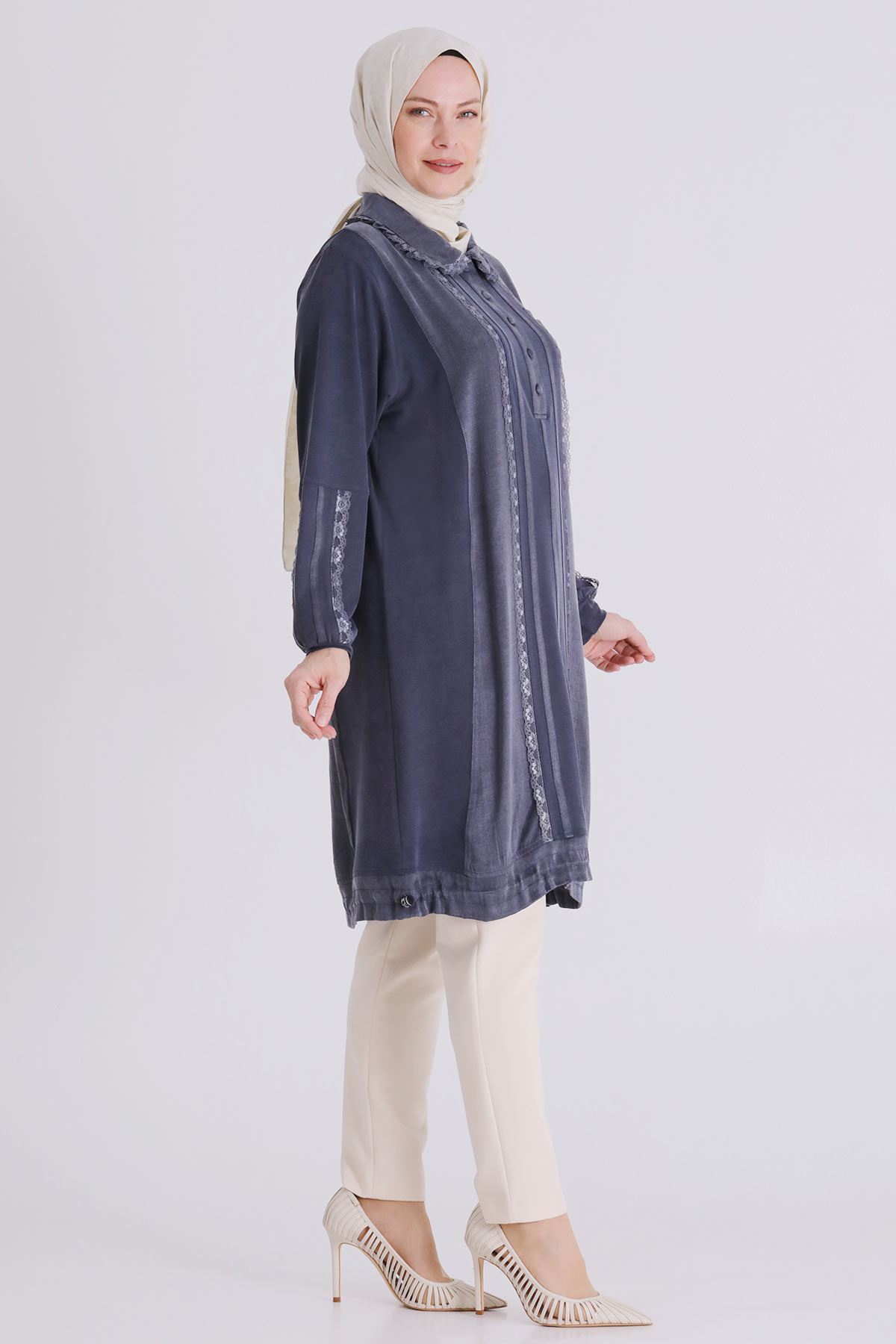 Büyük Beden Tesettür Tunik 20138 Lacivert
