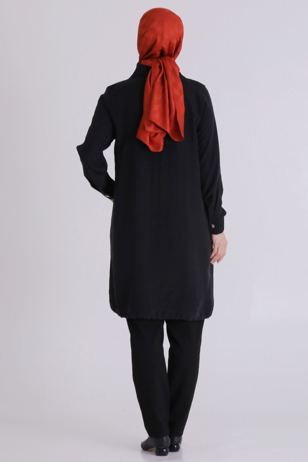 Büyük Beden Tesettür Kap 25144 Siyah