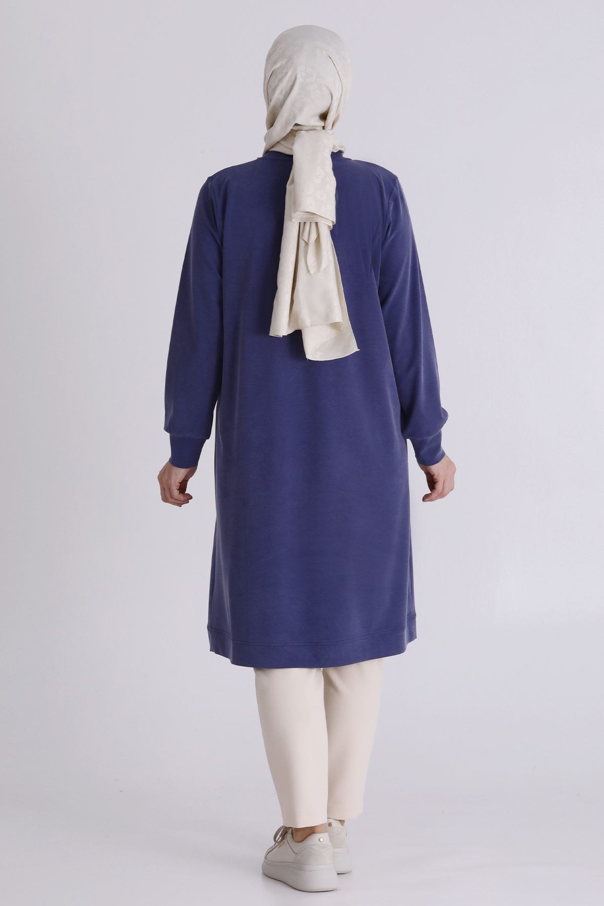 Büyük Beden Tesettür Tunik 20139 İndigo