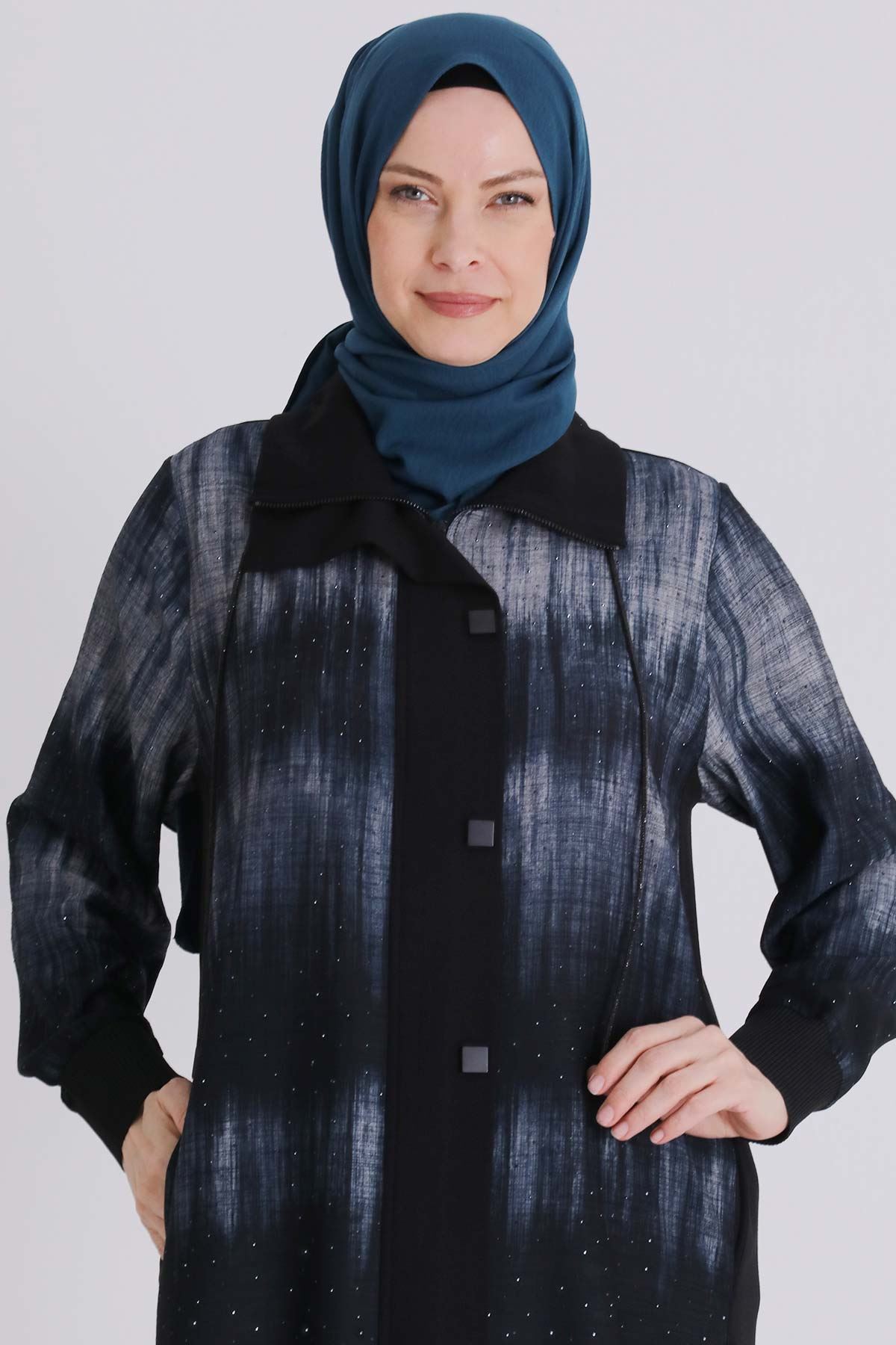 Büyük Beden Tesettür Kap 25147 Siyah