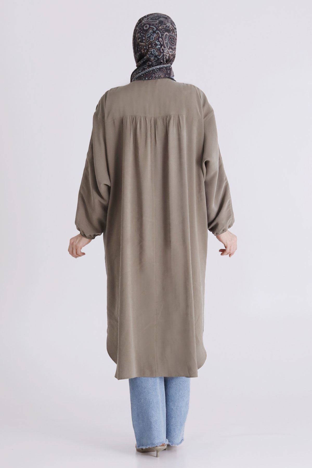 Büyük Beden Tesettür Tunik 2356 Haki