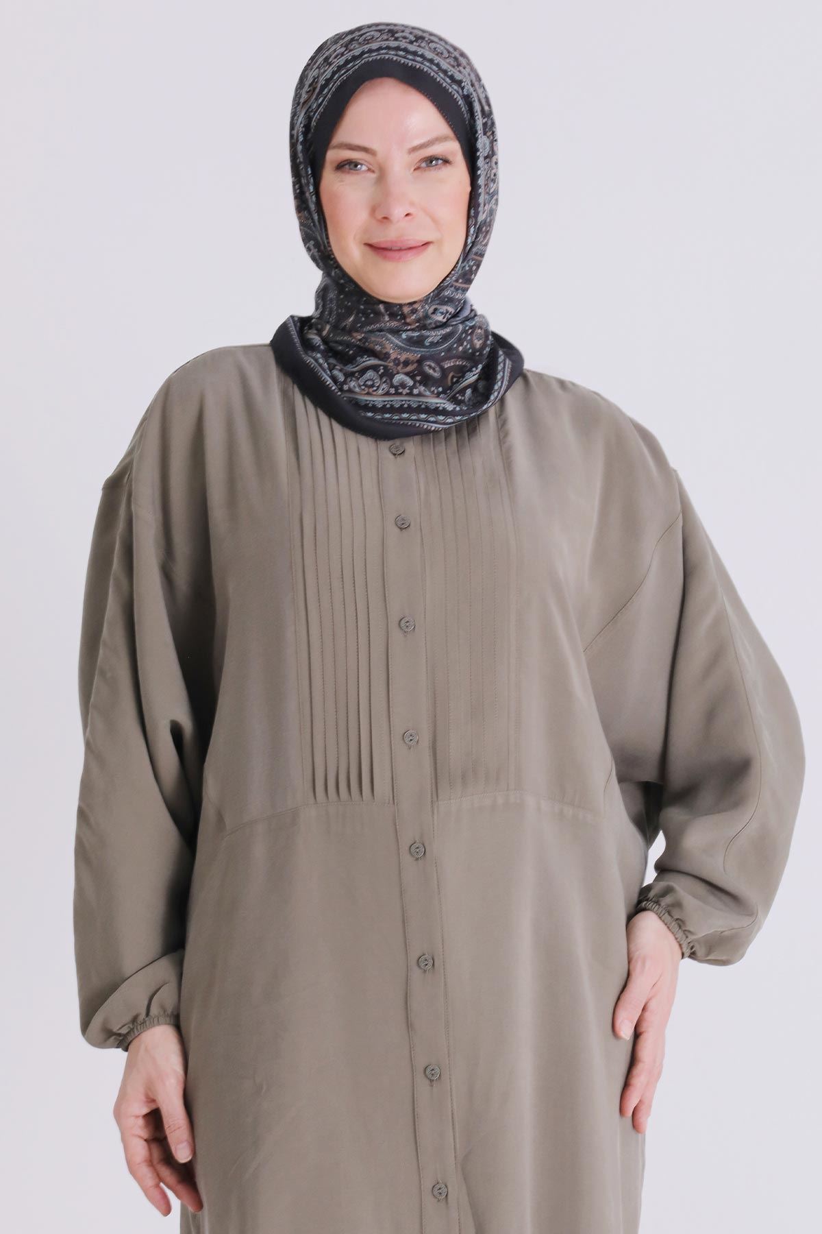 Büyük Beden Tesettür Tunik 2356 Haki