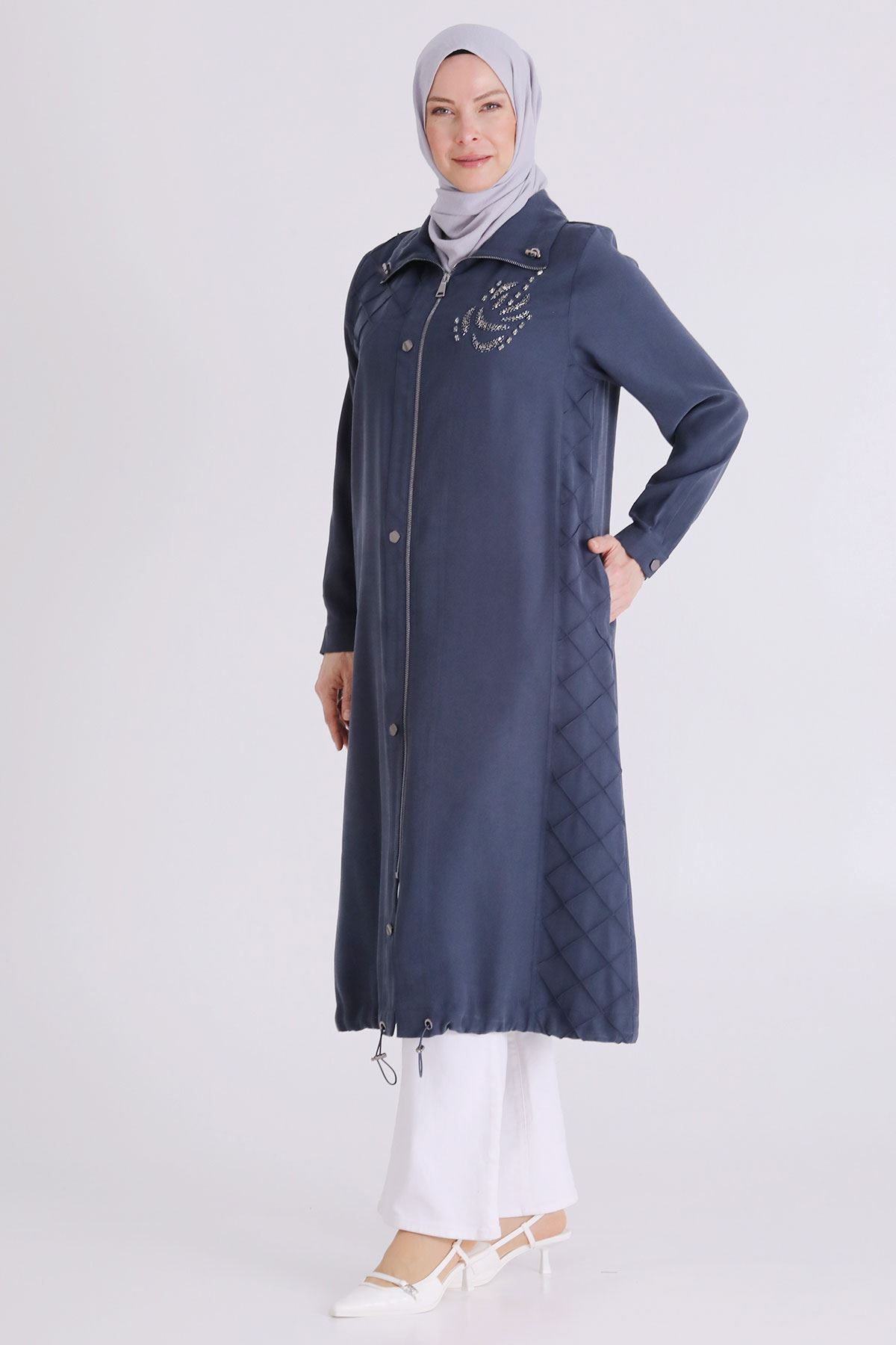 Büyük Beden Tesettür Kap 25146 Lacivert