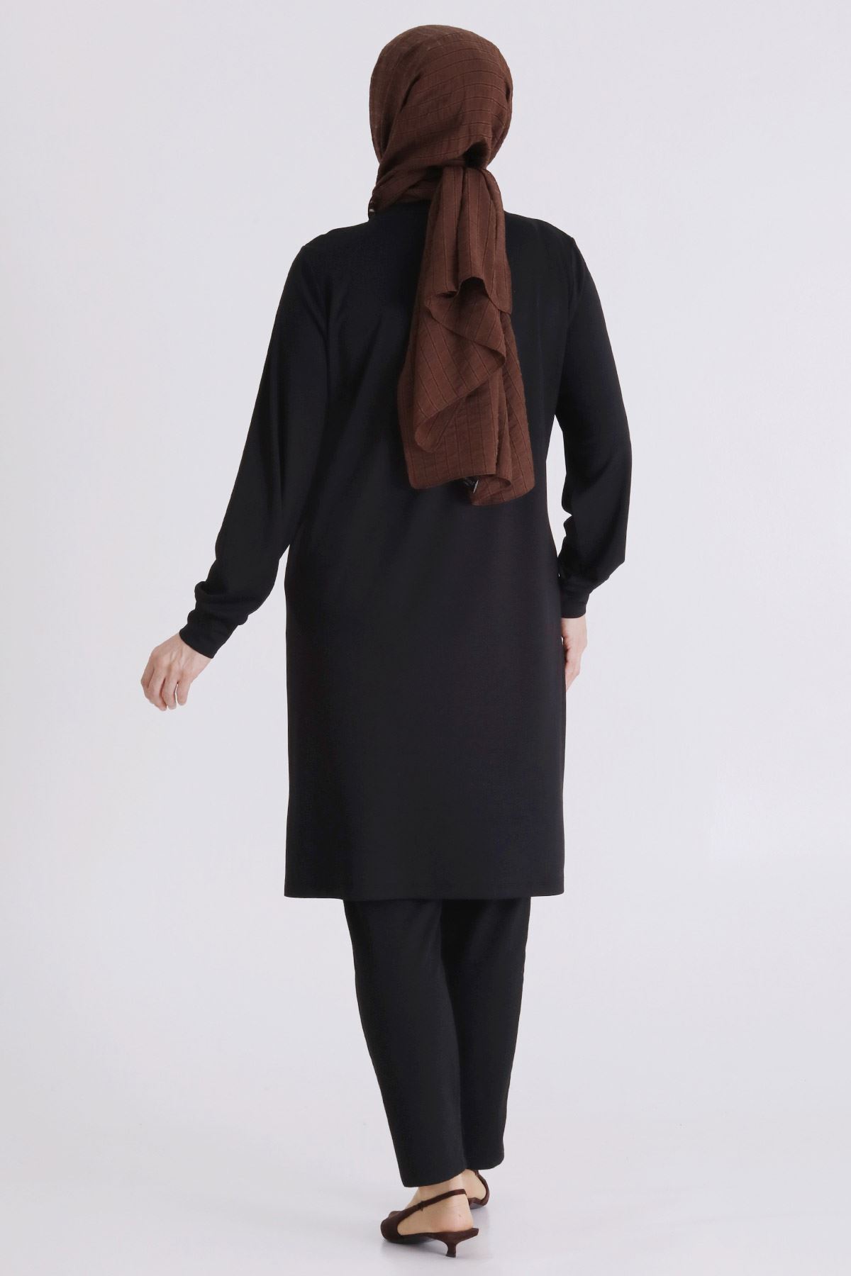 Büyük Beden Tesettür Tunik 2070 Siyah