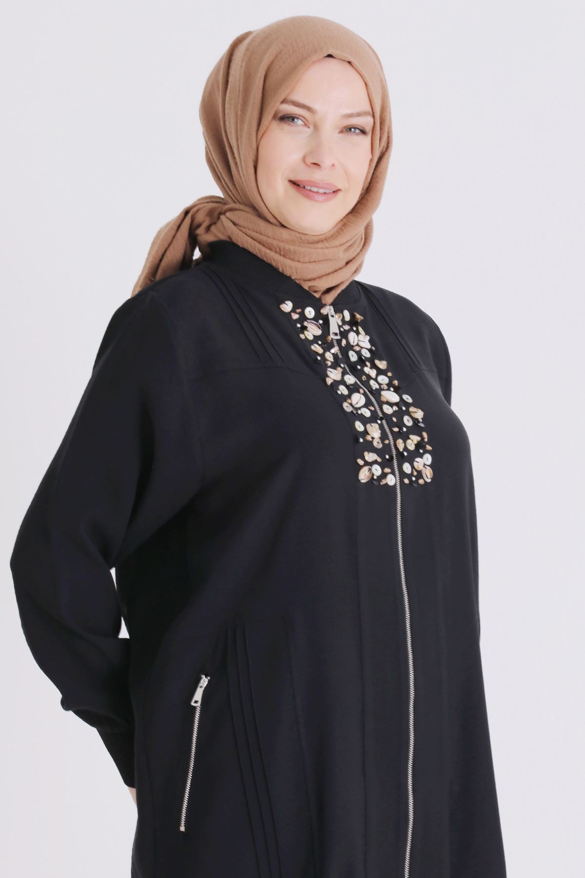 Büyük Beden Tesettür Kap 25148 Siyah