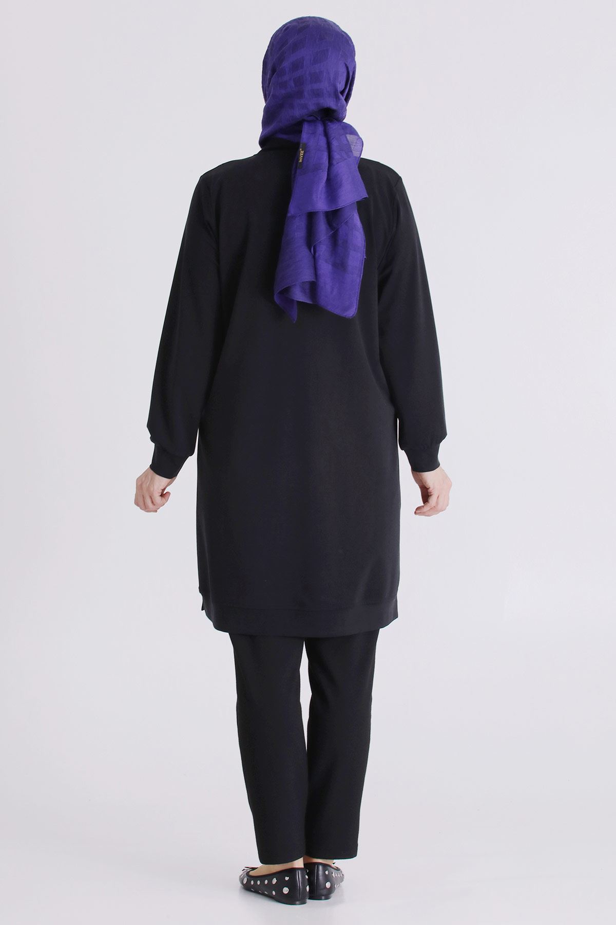 Büyük Beden Tesettür Tunik 20141 Siyah