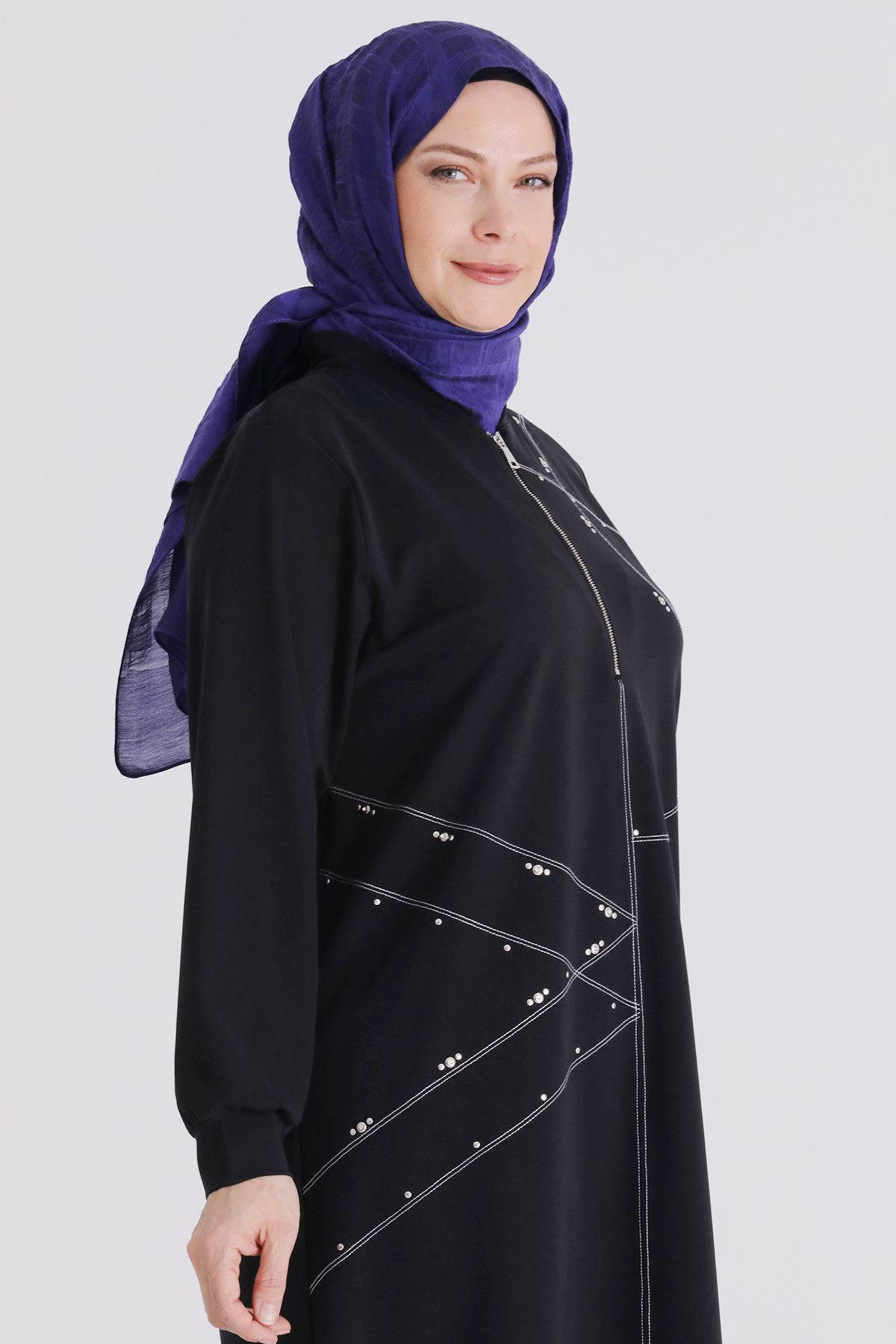 Büyük Beden Tesettür Tunik 20141 Siyah