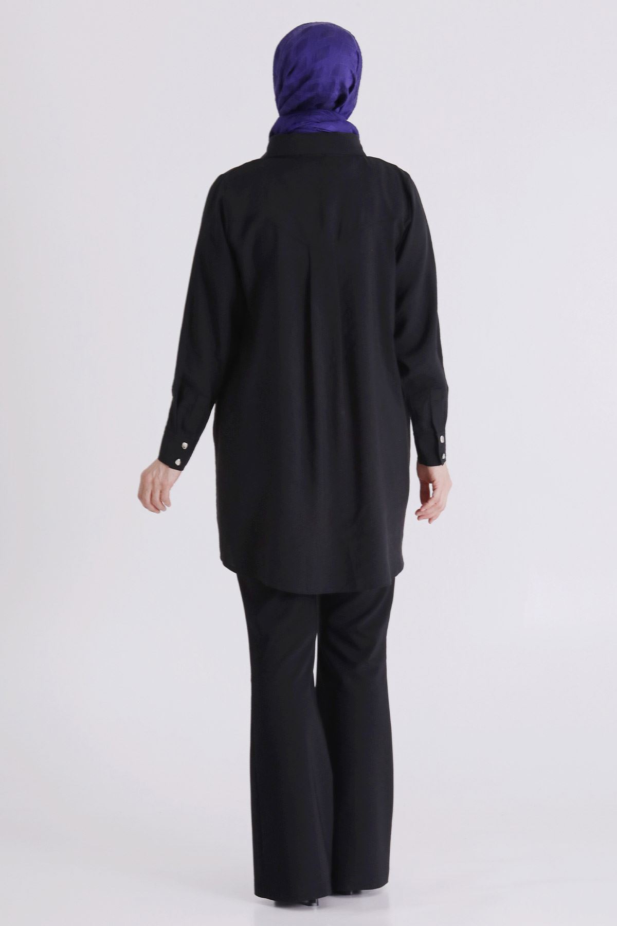 Büyük Beden Tesettür Tunik 23038 Siyah