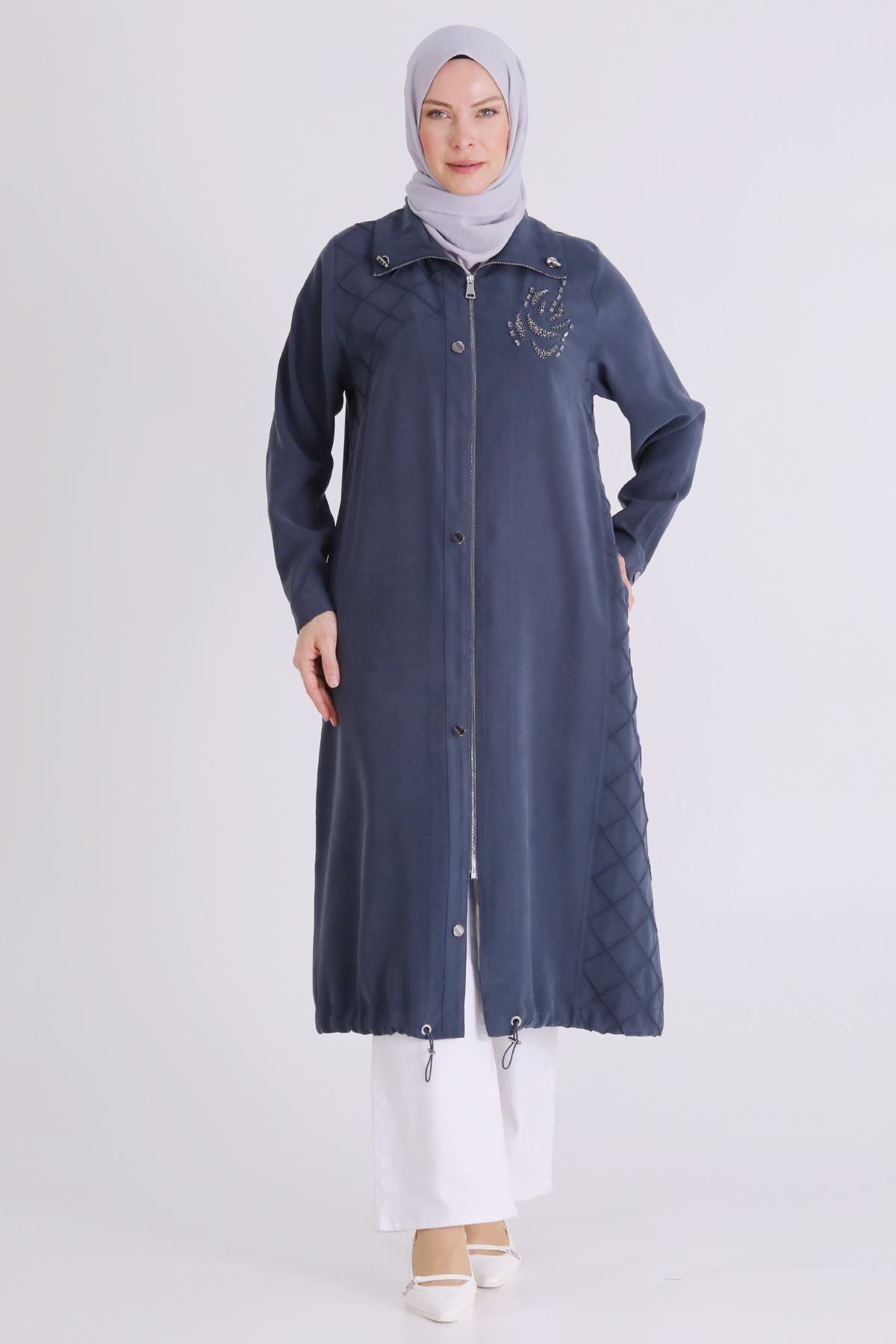 Büyük Beden Tesettür Kap 25146 Lacivert