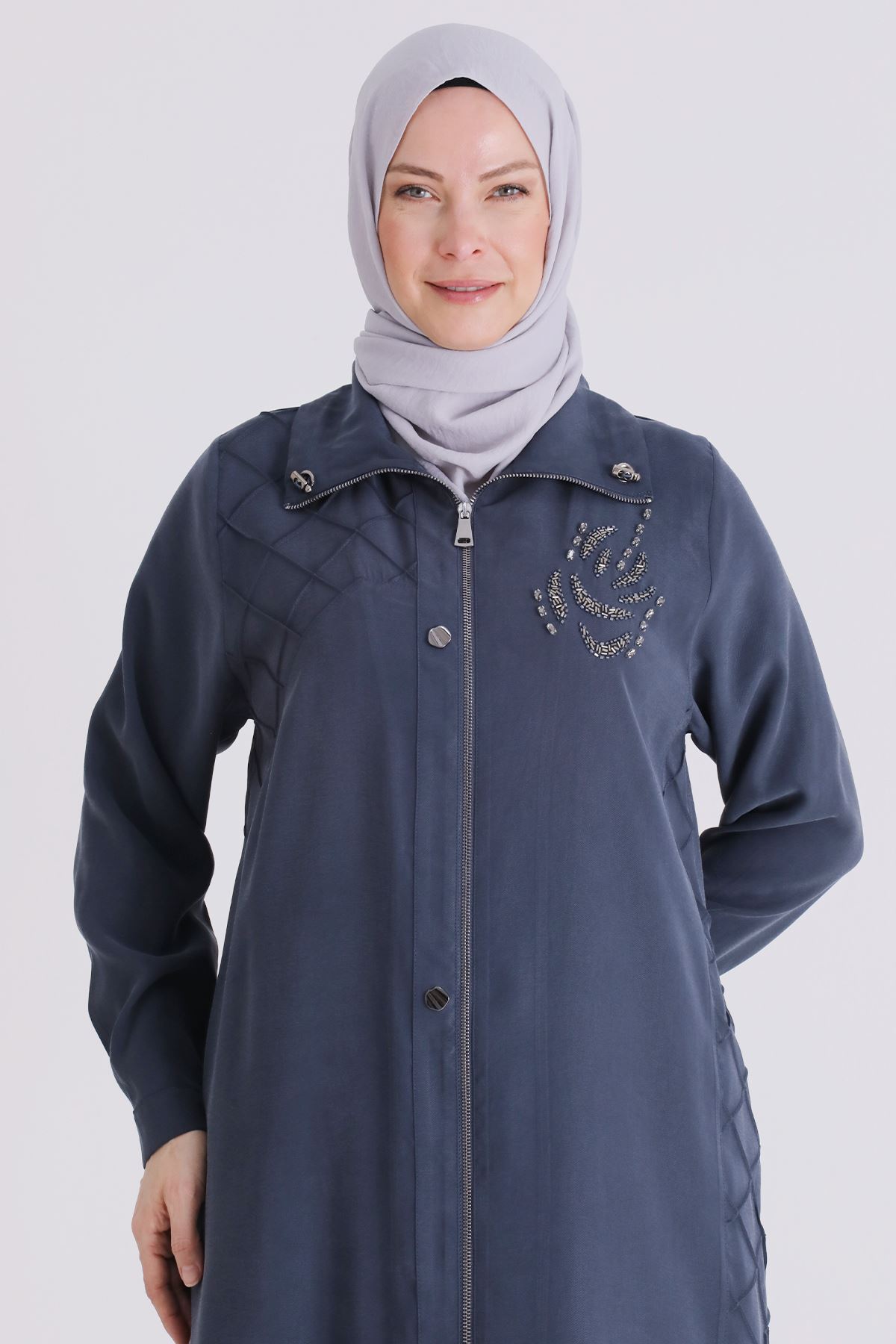 Büyük Beden Tesettür Kap 25146 Lacivert