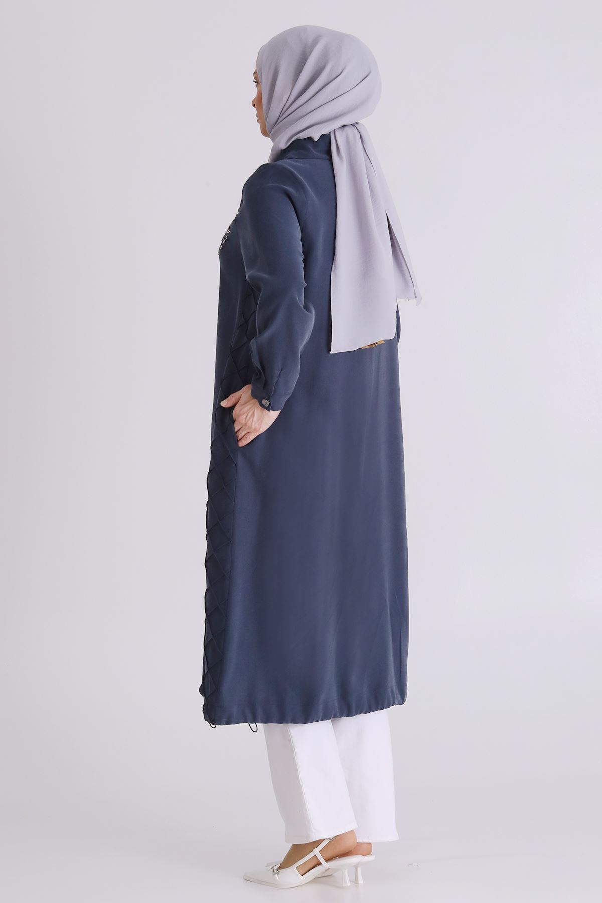 Büyük Beden Tesettür Kap 25146 Lacivert