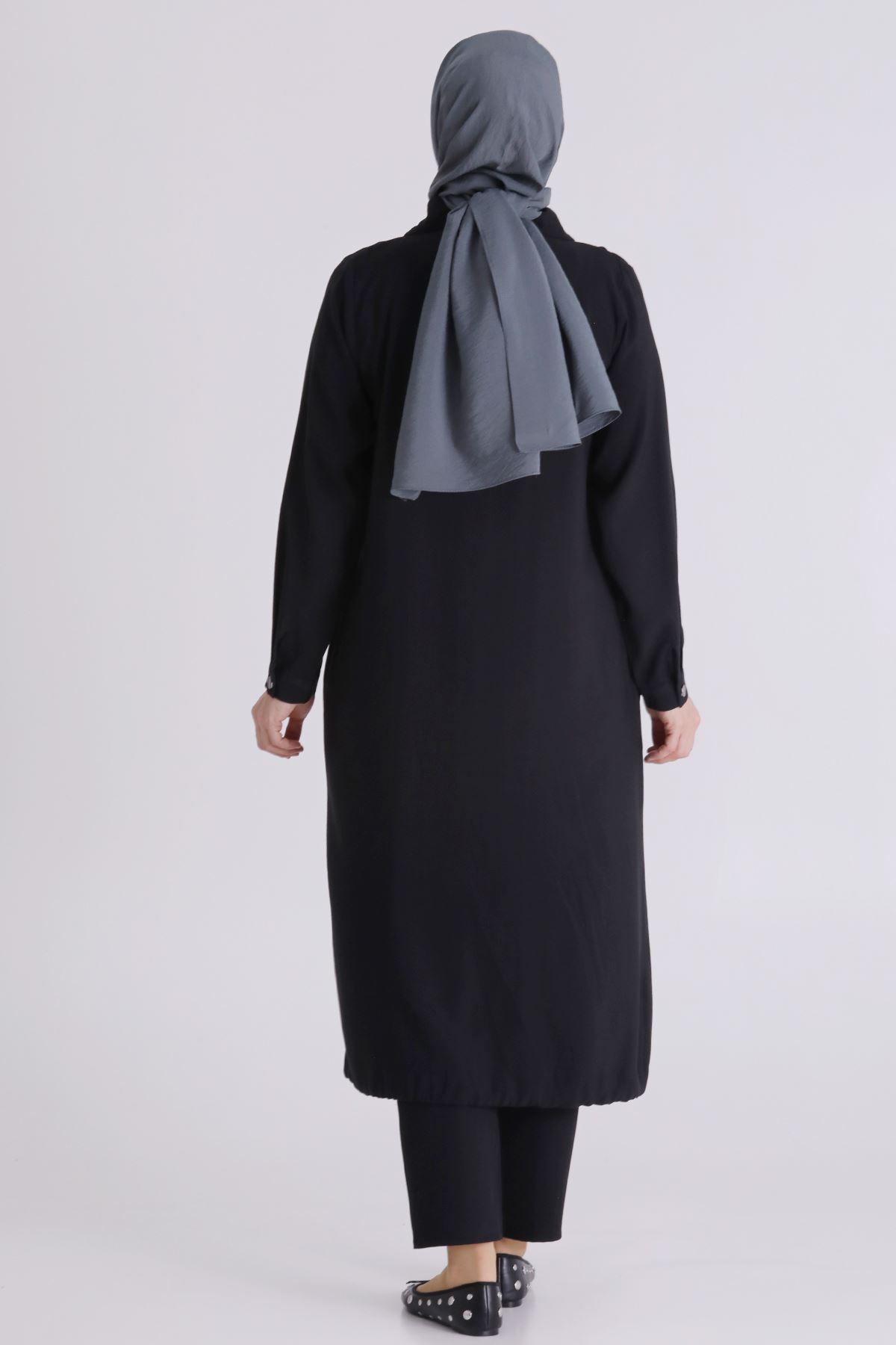 Büyük Beden Tesettür Kap 25146 Siyah