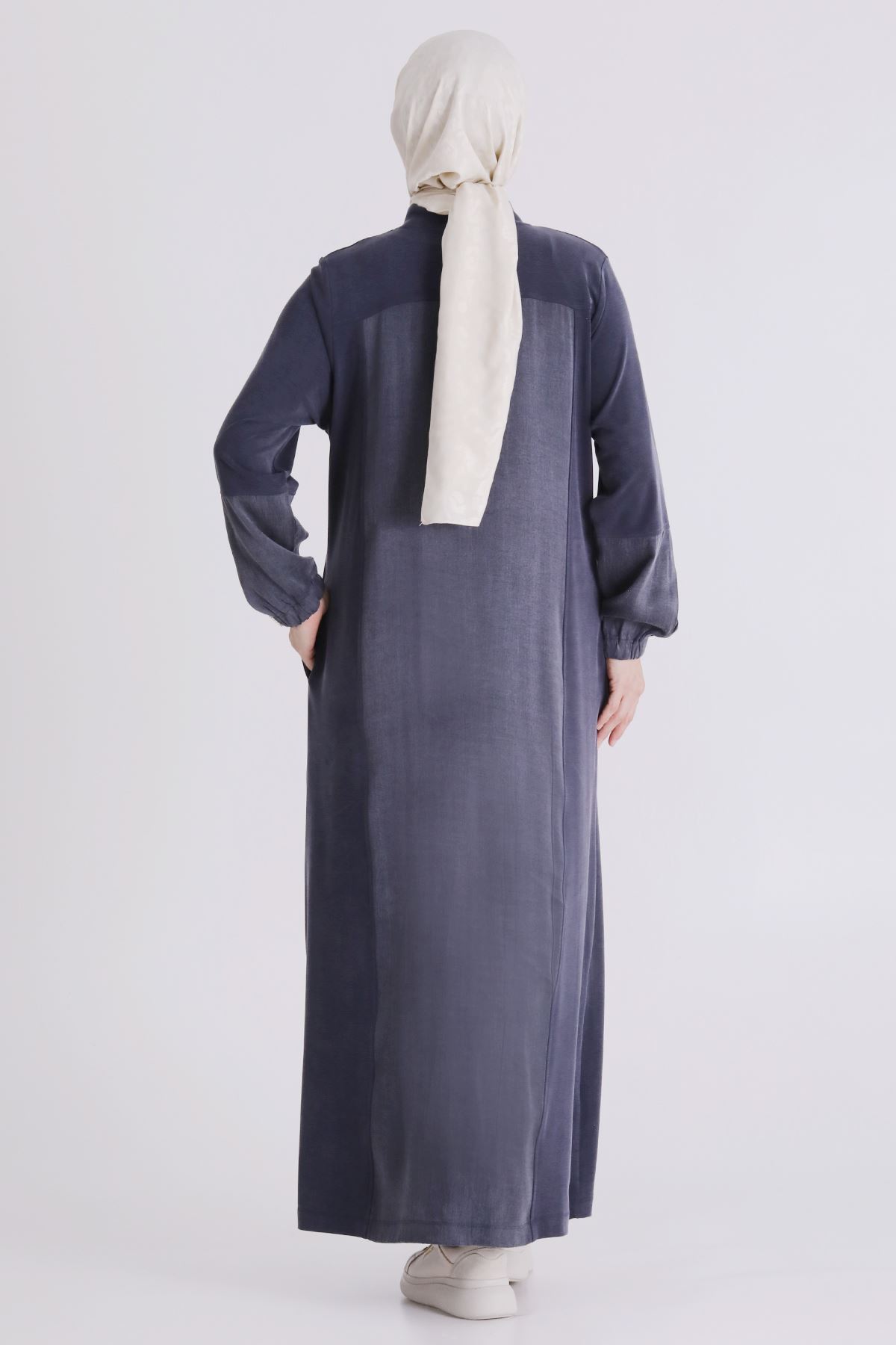 Büyük Beden Tesettür Ferace 28082 Lacivert