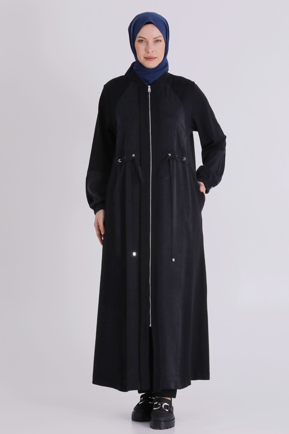 Büyük Beden Tesettür Ferace 28082 Siyah