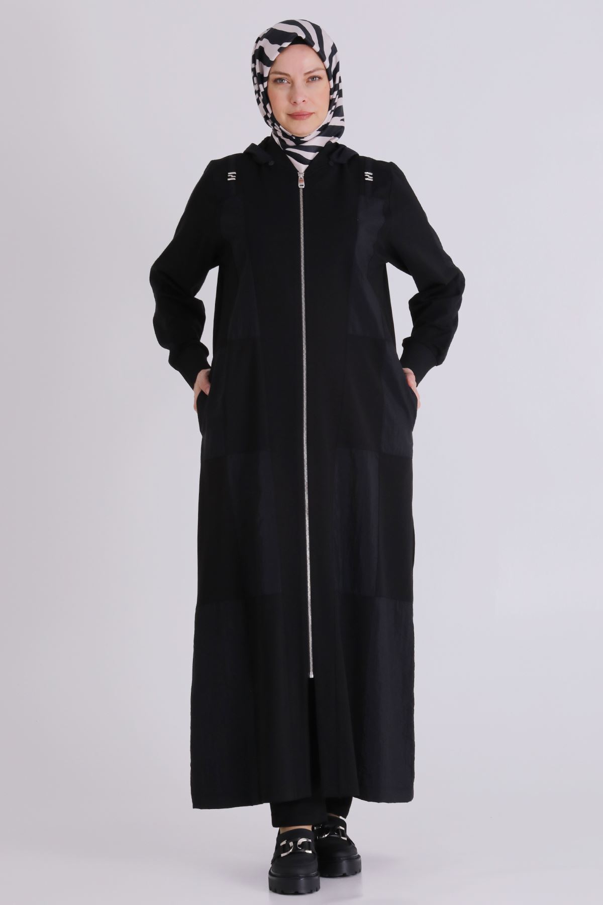 Büyük Beden Tesettür Ferace 28081 Siyah