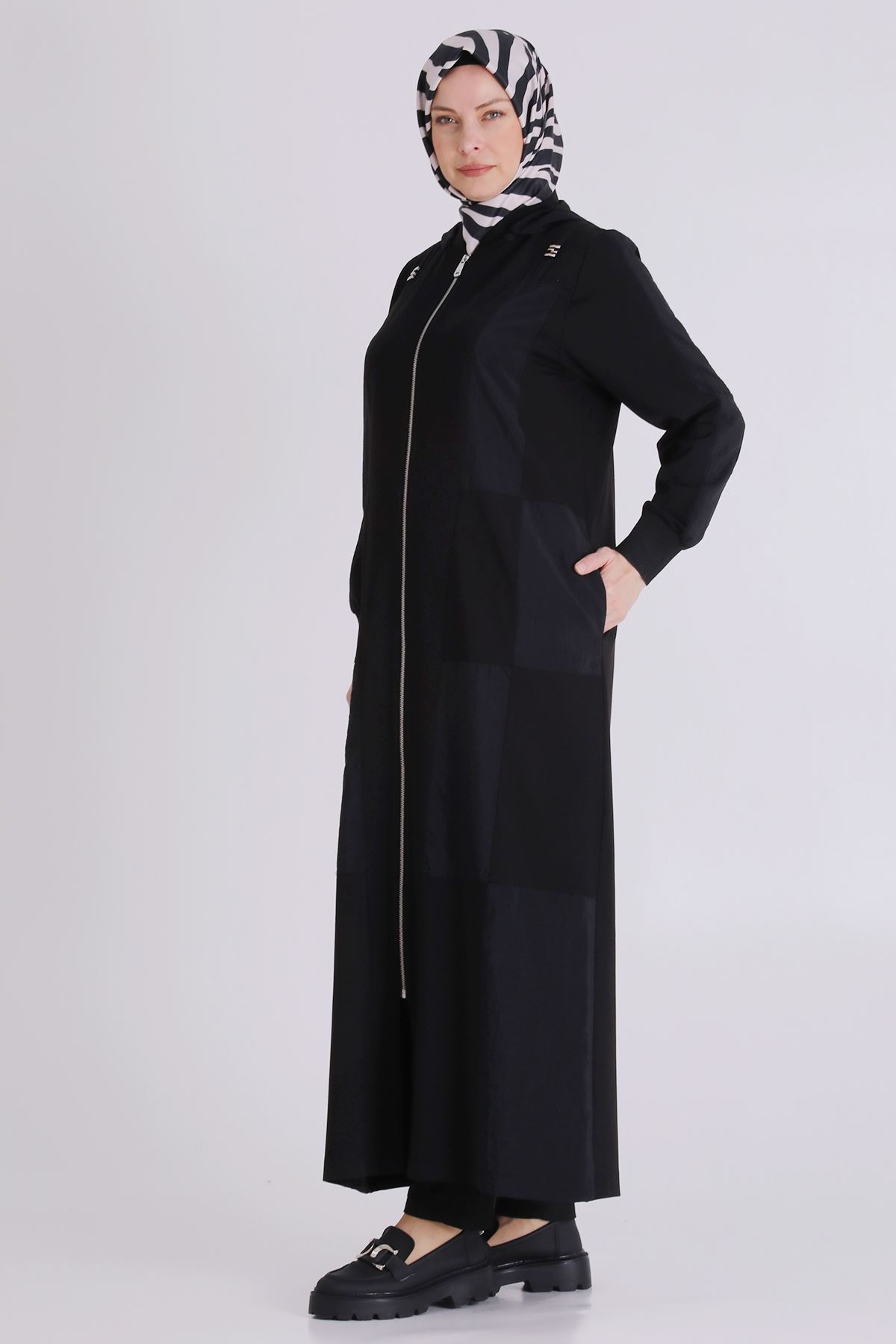 Büyük Beden Tesettür Ferace 28081 Siyah
