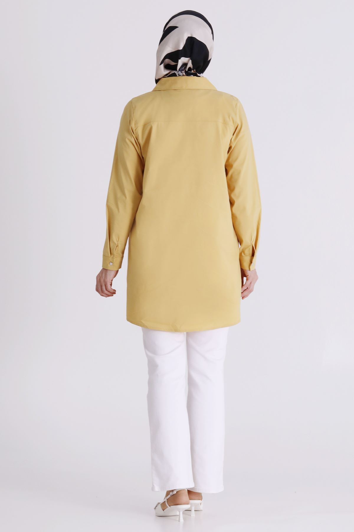 Büyük Beden Tesettür Tunik 2357 Safran