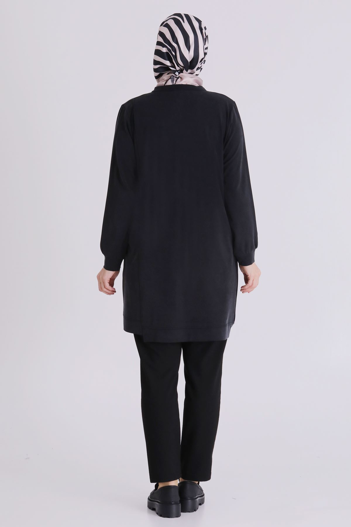 Büyük Beden Tesettür Tunik 20140 Siyah