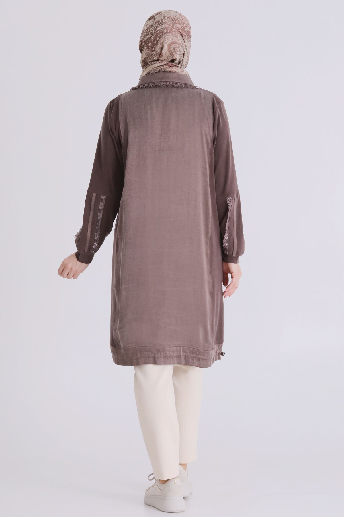 Büyük Beden Tesettür Tunik 20138 Kahve