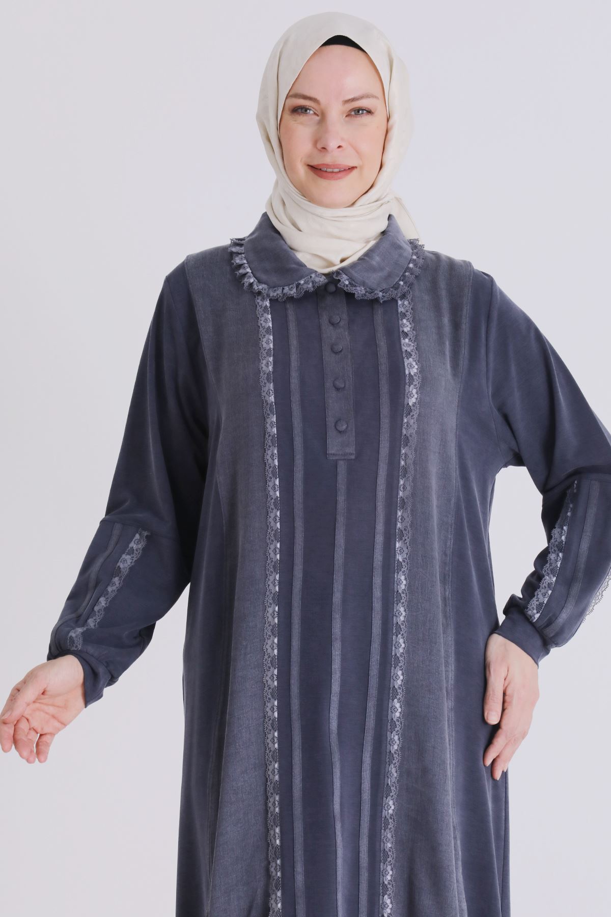 Büyük Beden Tesettür Tunik 20138 Lacivert