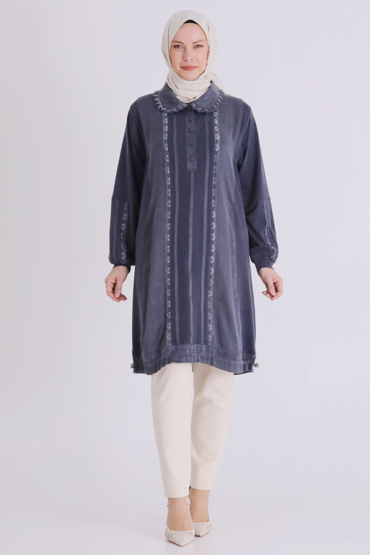 Büyük Beden Tesettür Tunik 20138 Lacivert