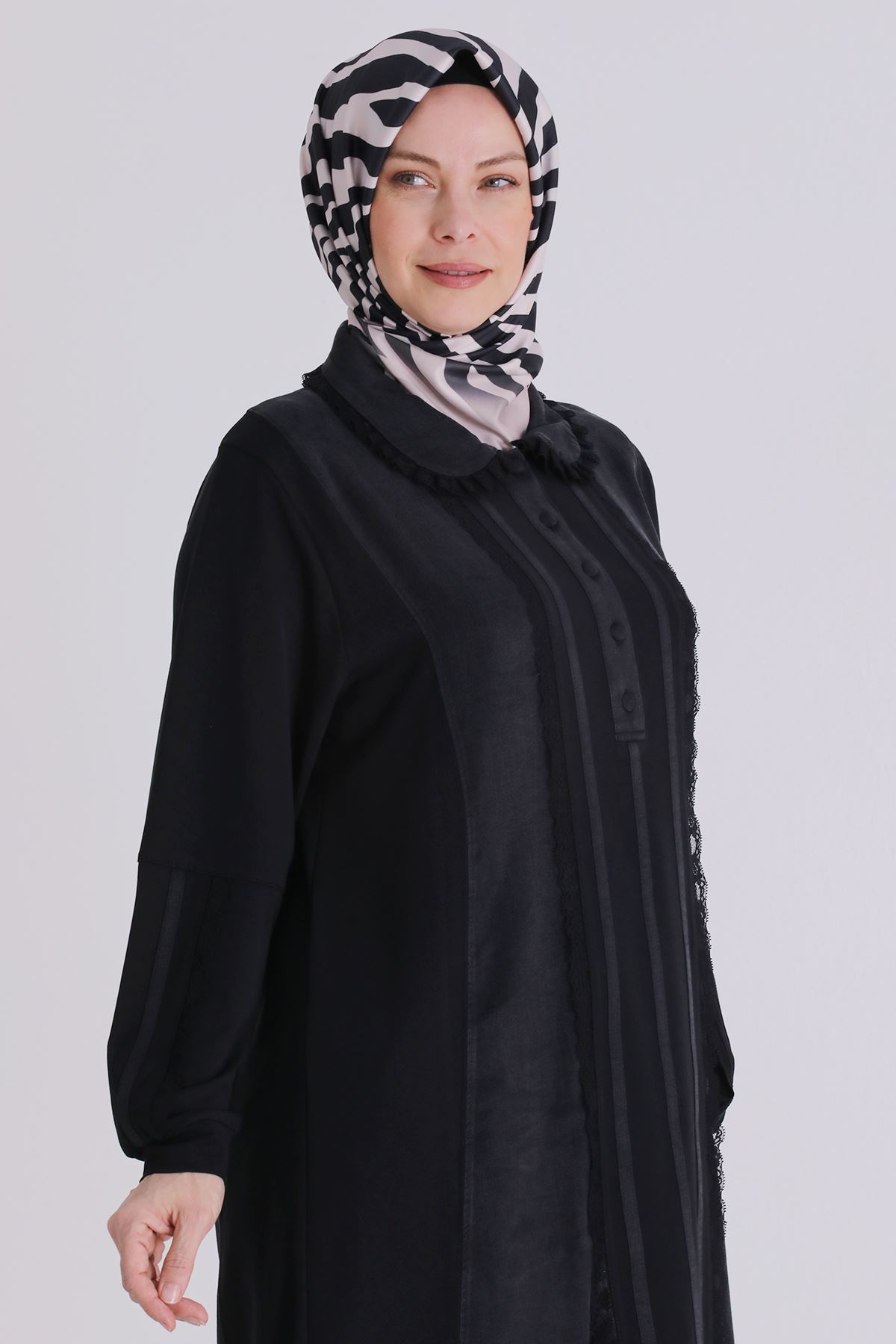 Büyük Beden Tesettür Tunik 20138 Siyah