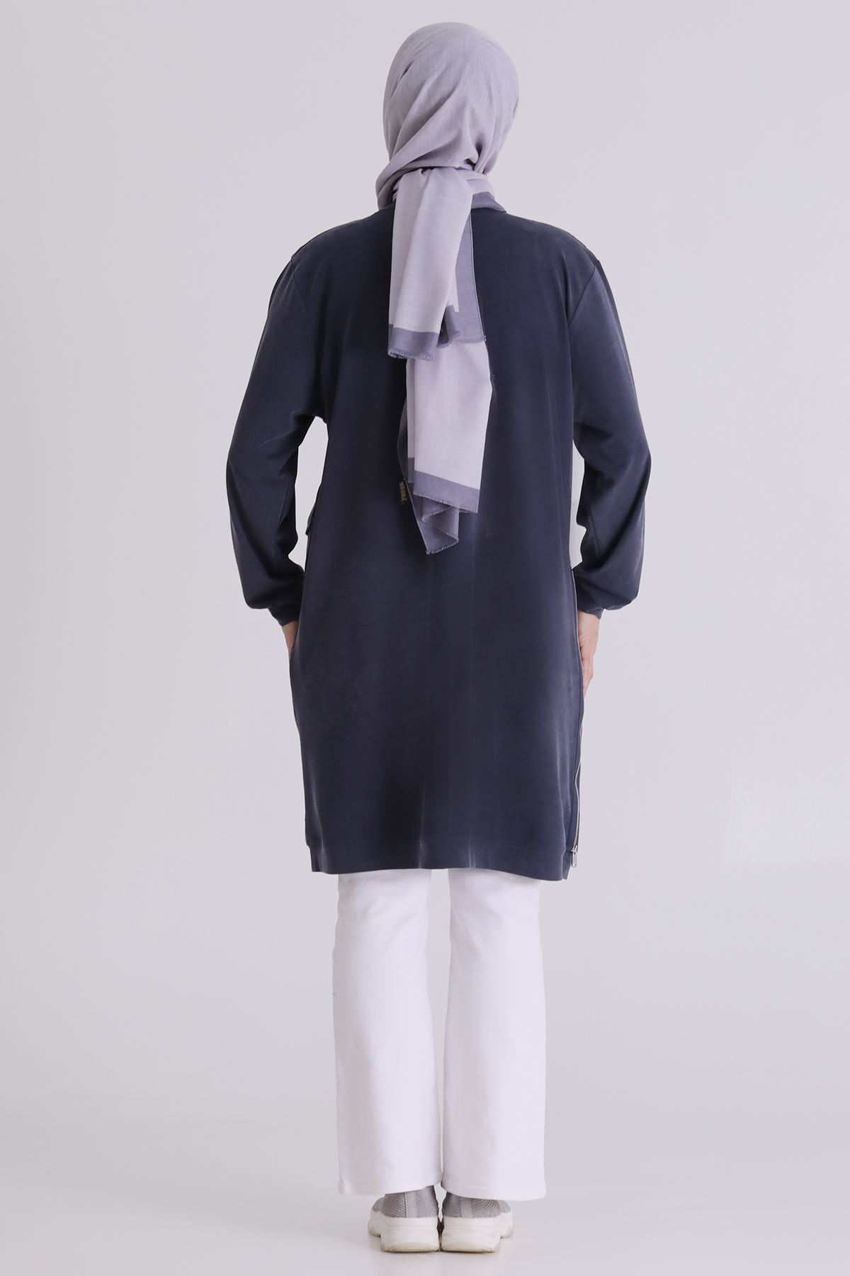 Büyük Beden Tesettür Tunik 20137 Lacivert