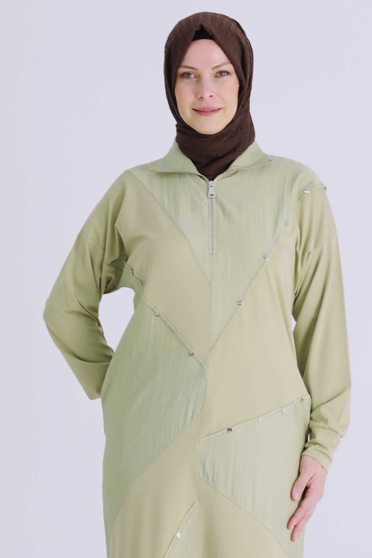 Büyük Beden Tesettür Tunik 20134 Ihlamur