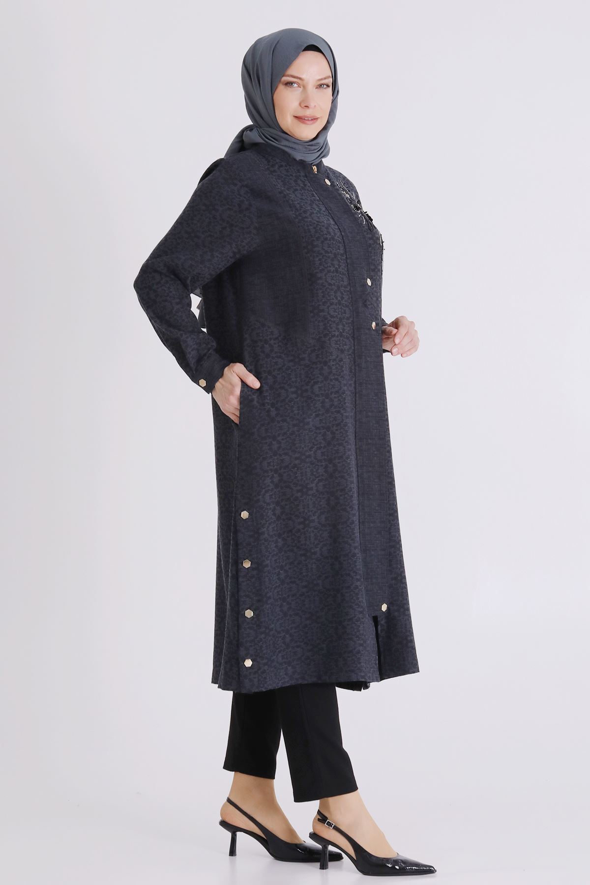Büyük Beden Tesettür Kap 25150 Siyah