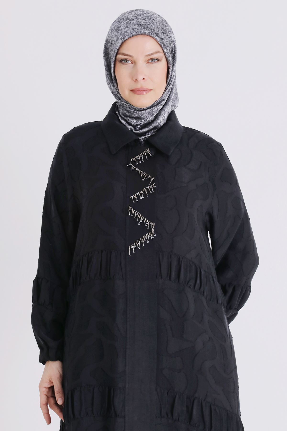 Büyük Beden Tesettür Kap 25145 Siyah