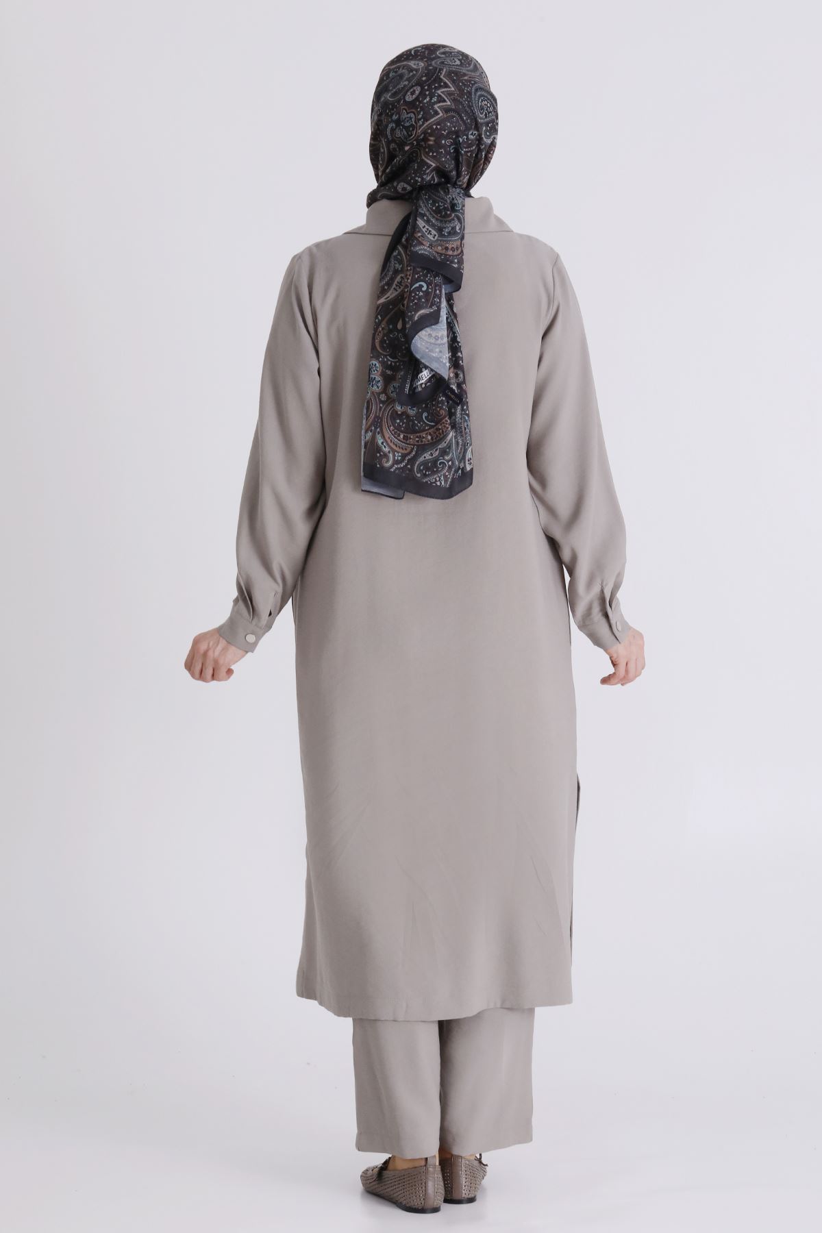 Büyük Beden Tesettür Pantolonlu Takım 3560 Küf