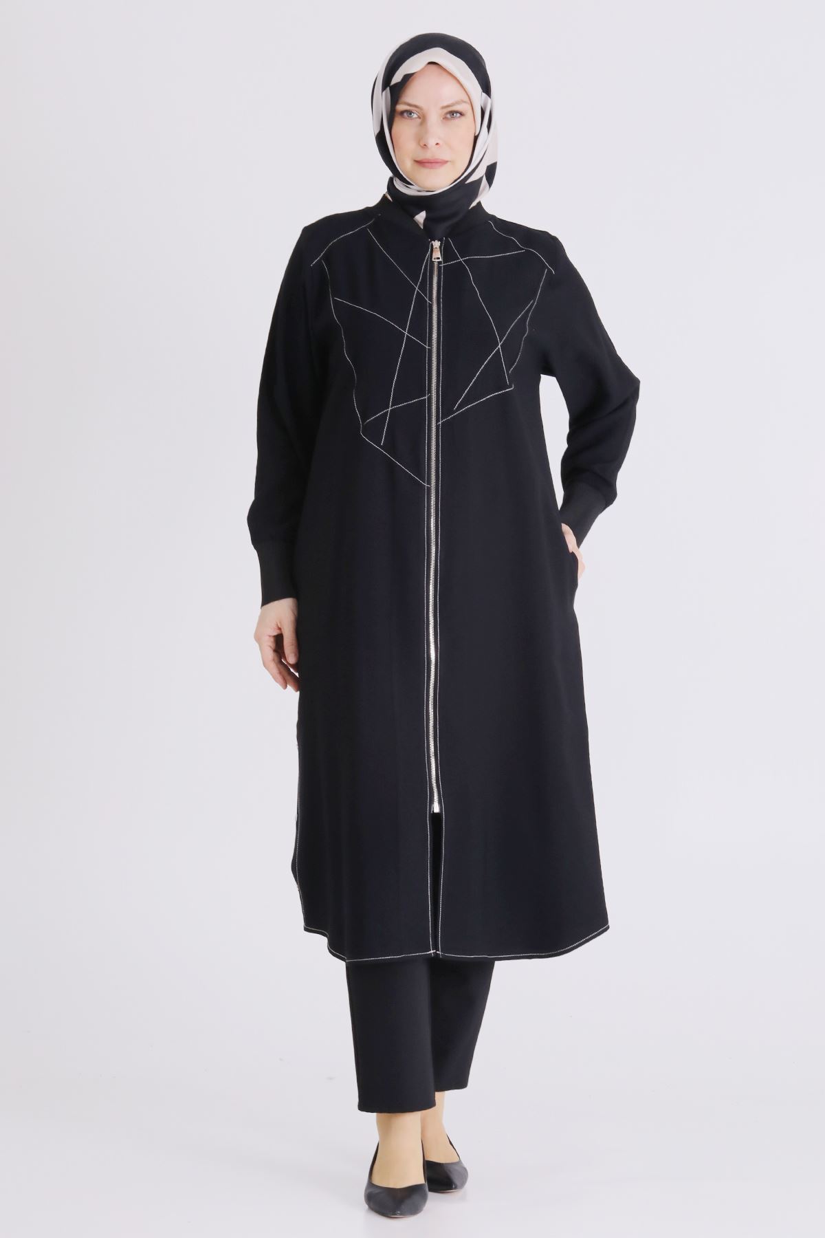 Büyük Beden Tesettür Kap 2553 Siyah