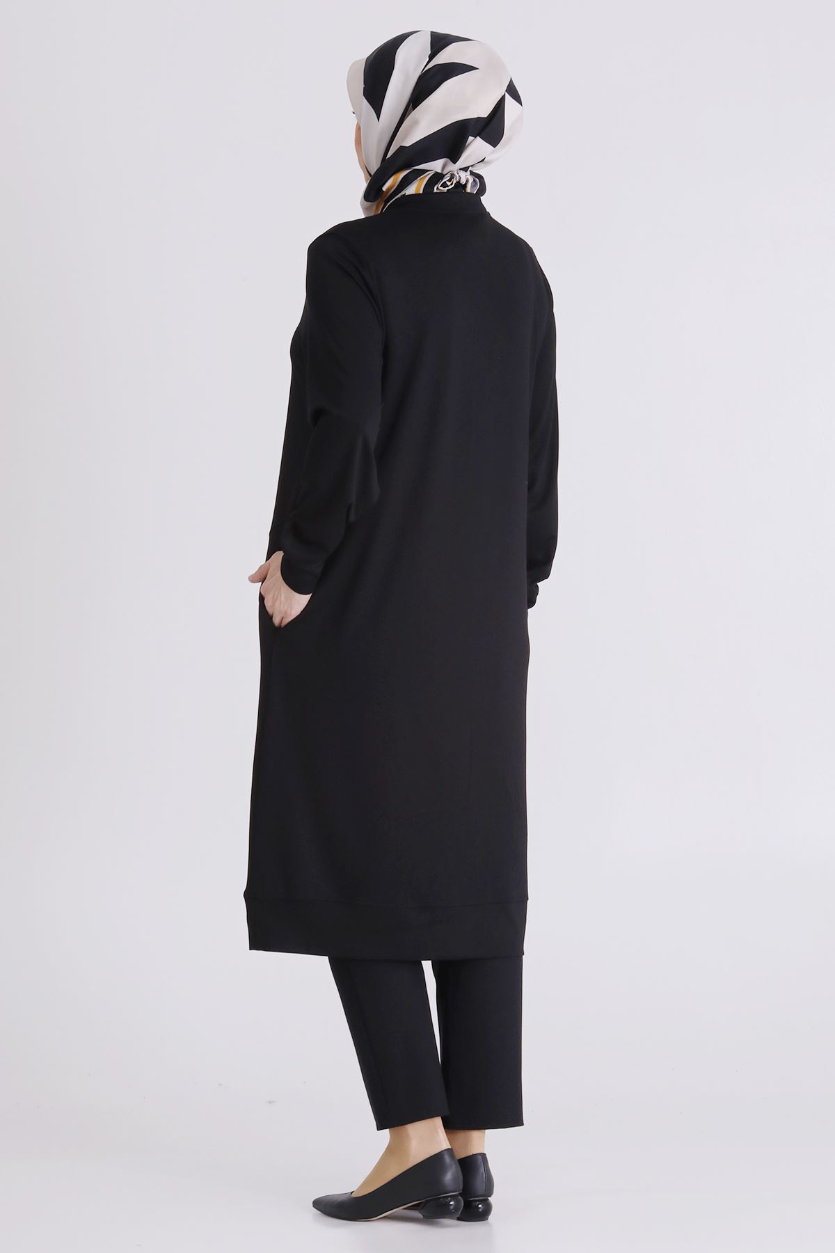 Büyük Beden Tesettür Tunik 2072 Siyah