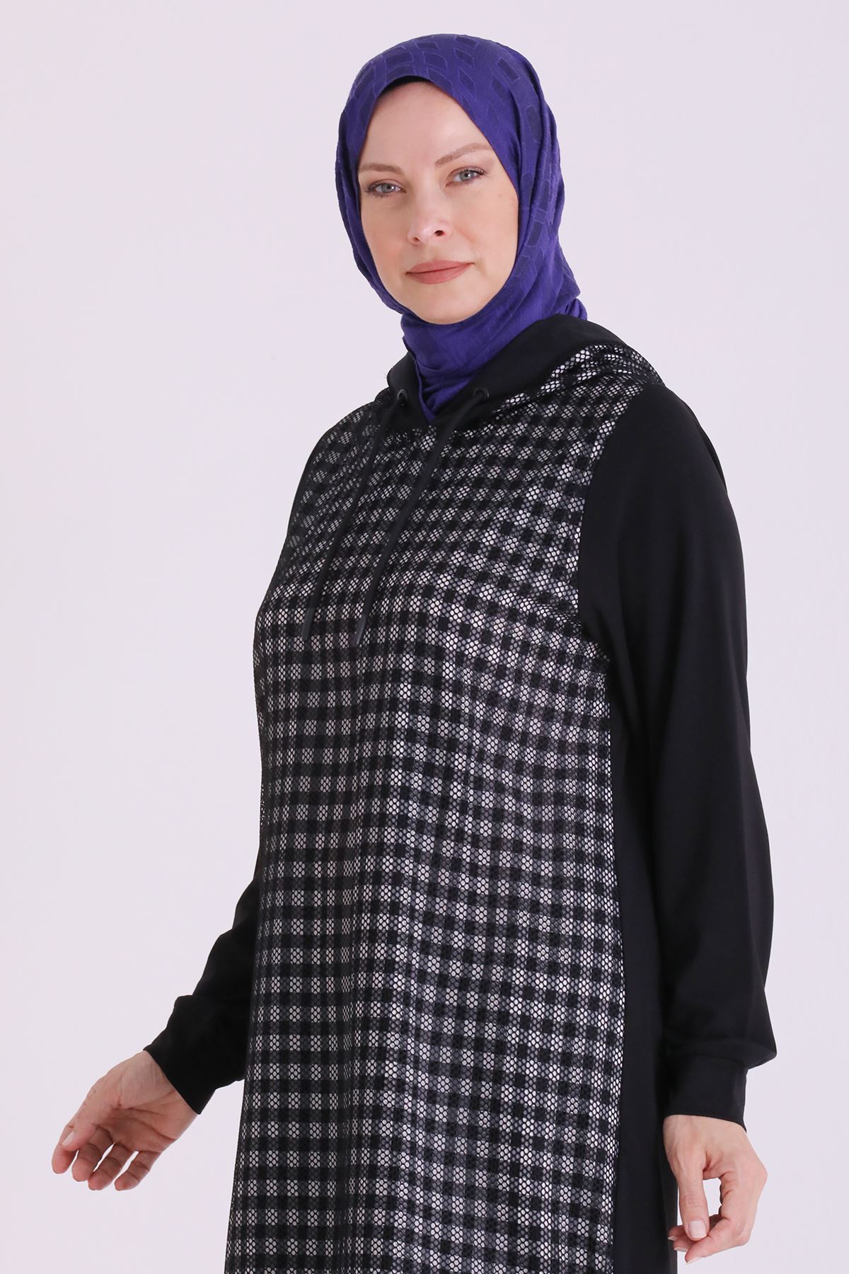 Büyük Beden Tesettür Pantolonlu Takım 3565 Siyah