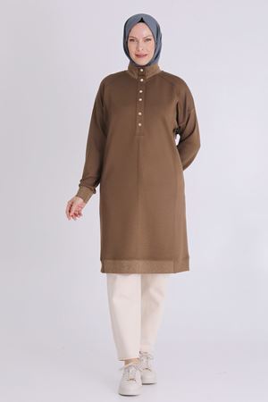 Büyük Beden Tesettür Tunik 2060 Vizon
