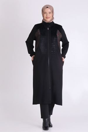 Büyük Beden Tesettür Kap 25136 Siyah