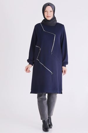 Büyük Beden Tesettür Tunik 2064 Lacivert