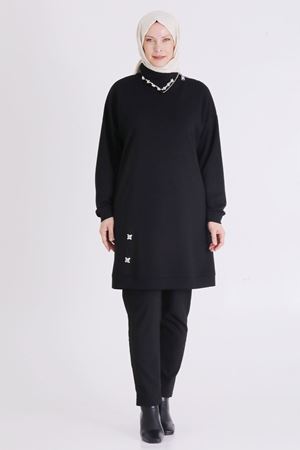 Büyük Beden Tesettür Tunik 2065 Siyah