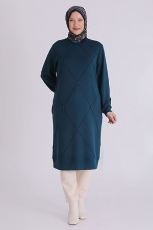 Büyük Beden Tesettür Tunik 2067 Zümrüt