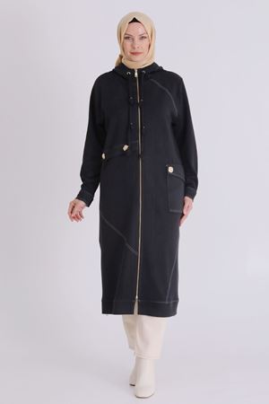 Büyük Beden Tesettür Kap 25141 Siyah
