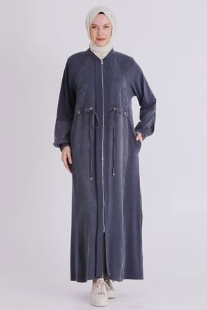 Büyük Beden Tesettür Ferace 28082 Lacivert