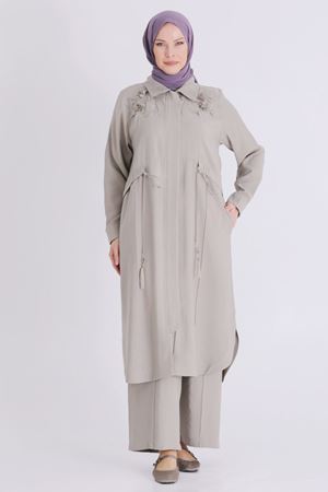 Büyük Beden Tesettür Pantolonlu Takım 35149 Küf