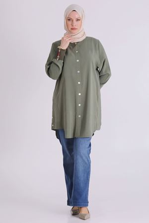 Büyük Beden Tesettür Kap 2554 Nane Yeşili